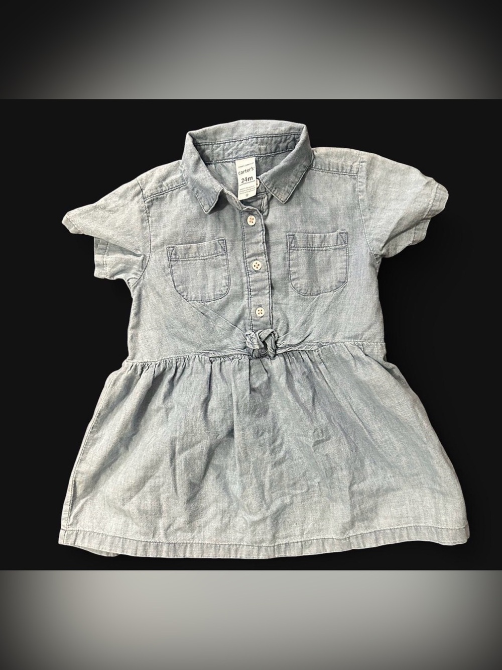 Carter's Light Blue Chambray Button-Front Girls Dress